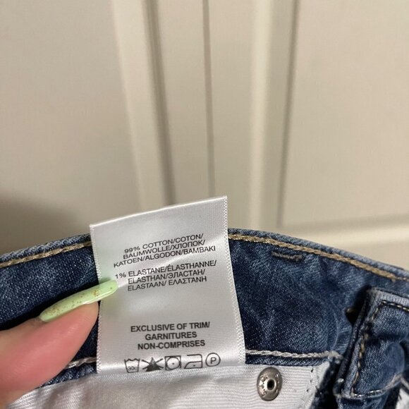 Silver Jeans Women's Dark Wash Distressed Stretch Mazy Skinny Jeans Size 26 29 - Picture 7 of 9